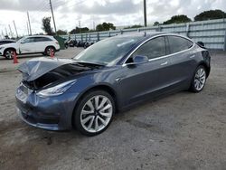 Salvage cars for sale at Miami, FL auction: 2019 Tesla Model 3