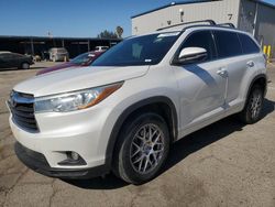 Salvage cars for sale from Copart Fresno, CA: 2015 Toyota Highlander XLE