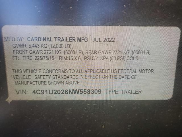 2022 Other 2022 Cardinal 20FT Utility Trailer