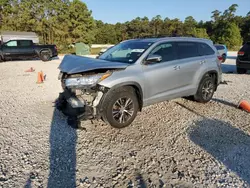 Salvage cars for sale at Houston, TX auction: 2017 Toyota Highlander LE