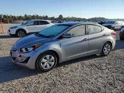 Salvage cars for sale at Lumberton, NC auction: 2016 Hyundai Elantra SE