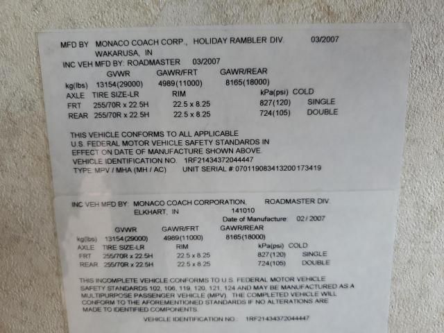 2007 Hnqm 2007 Roadmaster Rail Raised Rail