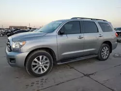 Salvage cars for sale at Grand Prairie, TX auction: 2017 Toyota Sequoia Limited