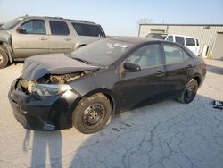 Salvage cars for sale at Kansas City, KS auction: 2015 Toyota Corolla L