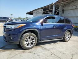 Salvage cars for sale at Corpus Christi, TX auction: 2015 Toyota Highlander LE