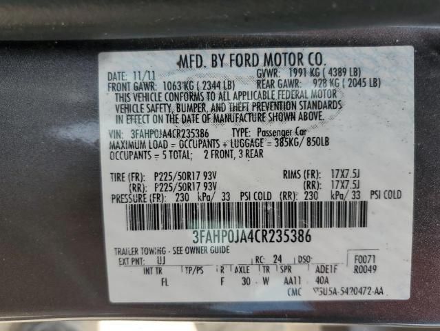 2012 Ford Fusion SEL