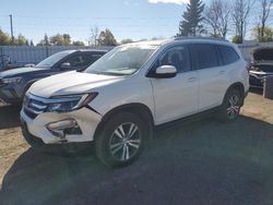 Salvage cars for sale at Bowmanville, ON auction: 2017 Honda Pilot EX