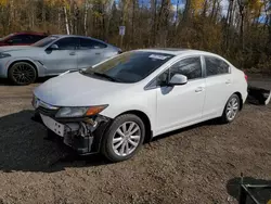 Salvage cars for sale at Cookstown, ON auction: 2012 Honda Civic LX