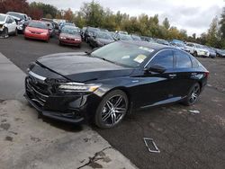 Salvage cars for sale at Woodburn, OR auction: 2021 Honda Accord Touring Hybrid