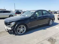 Salvage cars for sale at Grand Prairie, TX auction: 2012 Mercedes-Benz C 250