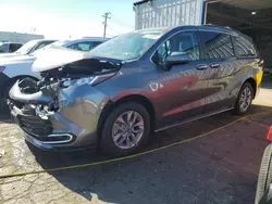 Salvage cars for sale at Chicago Heights, IL auction: 2022 Toyota Sienna XLE