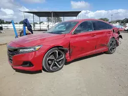 Salvage cars for sale at San Diego, CA auction: 2022 Honda Accord Sport