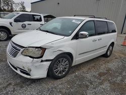 Salvage cars for sale at Spartanburg, SC auction: 2014 Chrysler Town & Country Touring L