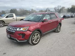 Salvage cars for sale at Madisonville, TN auction: 2018 Ford Explorer Limited