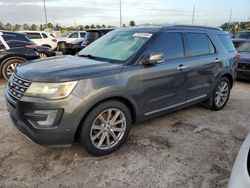 Flood-damaged cars for sale at auction: 2017 Ford Explorer Limited