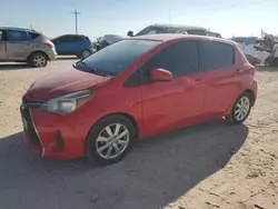 Salvage cars for sale at Andrews, TX auction: 2016 Toyota Yaris L