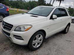 Mercedes-Benz salvage cars for sale: 2012 Mercedes-Benz ML 350 Bluetec