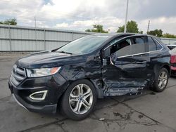 Vehiculos salvage en venta de Copart Littleton, CO: 2015 Ford Edge Titanium