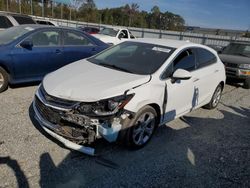 Salvage cars for sale at Spartanburg, SC auction: 2018 Chevrolet Cruze Premier