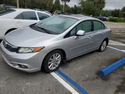 Flood-damaged cars for sale at auction: 2012 Honda Civic EXL