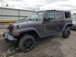 Jeep Wrangler Unlimited Sport salvage cars for sale: 2016 Jeep Wrangler Unlimited Sport