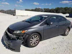 Salvage cars for sale at New Braunfels, TX auction: 2012 Honda Civic EX