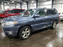 Salvage cars for sale at Ham Lake, MN auction: 2013 Toyota Highlander Limited