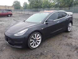 Salvage cars for sale from Copart Baltimore, MD: 2018 Tesla Model 3