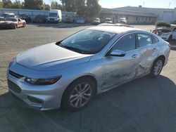 Chevrolet salvage cars for sale: 2017 Chevrolet Malibu LT