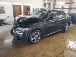 Salvage cars for sale at Pekin, IL auction: 2018 Alfa Romeo Stelvio TI Sport