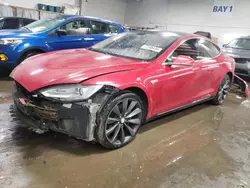 Salvage cars for sale from Copart Elgin, IL: 2013 Tesla Model S