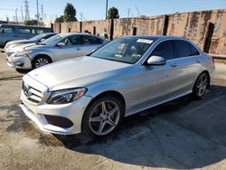 Salvage cars for sale at Wilmington, CA auction: 2016 Mercedes-Benz C 300 4matic