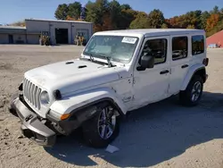 Salvage cars for sale at Mendon, MA auction: 2019 Jeep Wrangler Unlimited Sahara