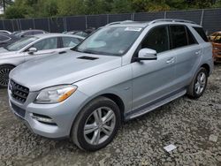 Salvage cars for sale at Waldorf, MD auction: 2012 Mercedes-Benz ML 350 4matic