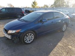 Salvage cars for sale from Copart London, ON: 2012 Honda Civic EXL