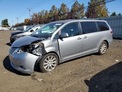 Salvage cars for sale at New Britain, CT auction: 2013 Toyota Sienna XLE