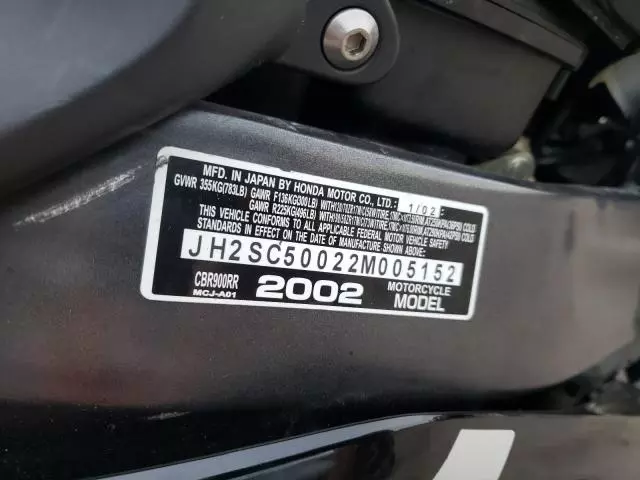 2002 Honda CBR900 RR