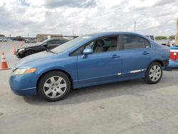 Salvage cars for sale at Grand Prairie, TX auction: 2008 Honda Civic LX