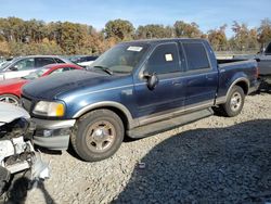 Ford salvage cars for sale: 2002 Ford F150 Supercrew