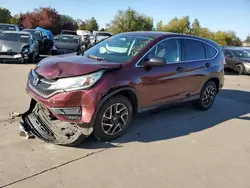 Salvage cars for sale at Woodburn, OR auction: 2016 Honda CR-V SE