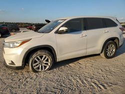 Salvage cars for sale at Houston, TX auction: 2016 Toyota Highlander LE