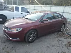 Salvage cars for sale at Savannah, GA auction: 2016 Chrysler 200 Limited