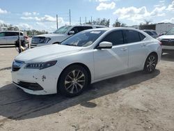 Salvage cars for sale at Riverview, FL auction: 2015 Acura TLX Tech