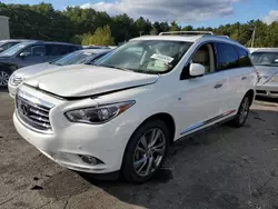 Salvage cars for sale at Exeter, RI auction: 2014 Infiniti QX60