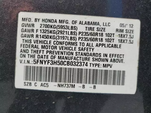 2012 Honda Pilot EXL