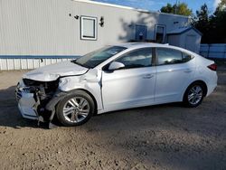 Salvage cars for sale at Lyman, ME auction: 2019 Hyundai Elantra SEL