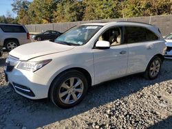 Salvage cars for sale at Waldorf, MD auction: 2016 Acura MDX Advance