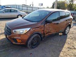 Salvage cars for sale at Oklahoma City, OK auction: 2017 Ford Escape S