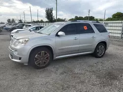 Salvage cars for sale at Miami, FL auction: 2012 GMC Acadia Denali