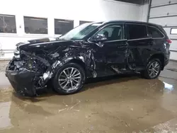 Salvage cars for sale at Blaine, MN auction: 2019 Toyota Highlander SE